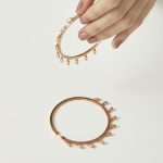 Baguette Dangling Hoop Earring