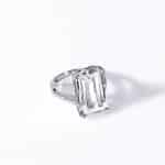 Emerald Double Claw Ring