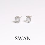 Mini Illusion Emerald Earring