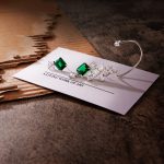 PPW Half Moon Art Green Emerald Earring